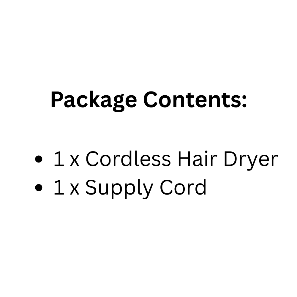 Lightweight Cordless Hair Dryer Travel-Ready, Fast Drying Power with Foldable Handle
