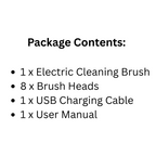 Rechargeable 8-in-1 Cordless Rotating Cleaning Brush for Home & Kitchen