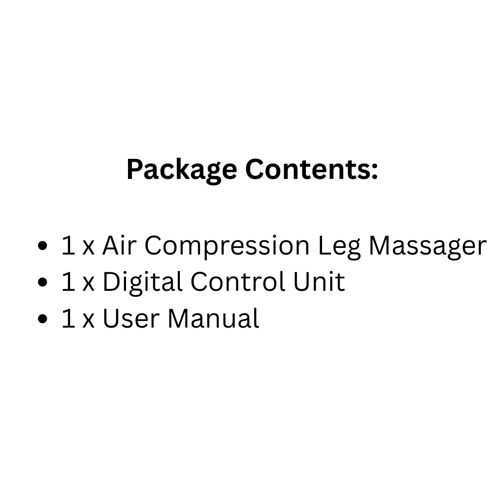 Rechargeable Foot & Leg Compression Therapy Device for Muscle Relief, Circulation Boost Black Large