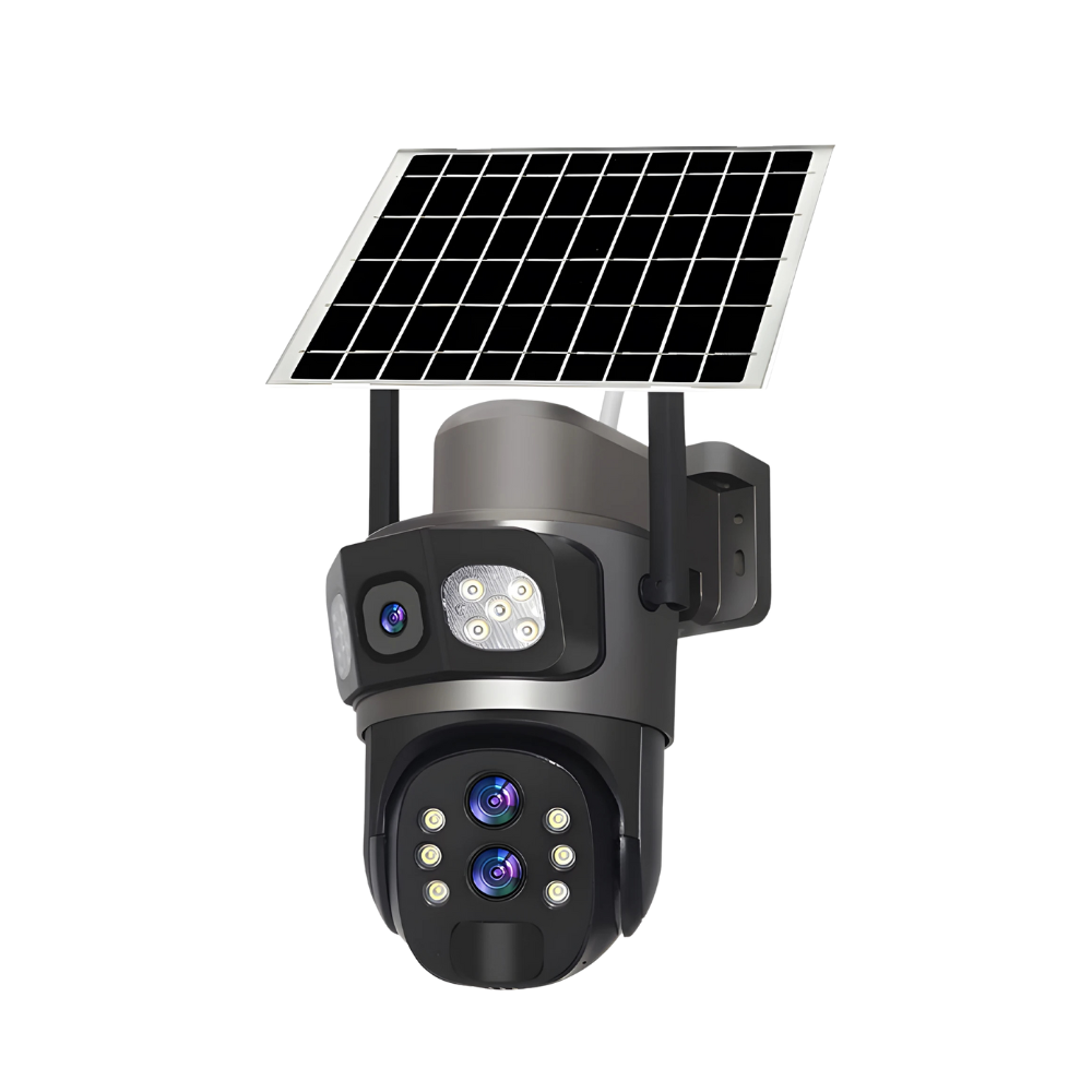 4G Solar-Powered Outdoor Security Camera 6K 12MP with 10X Zoom and 360° Tracking