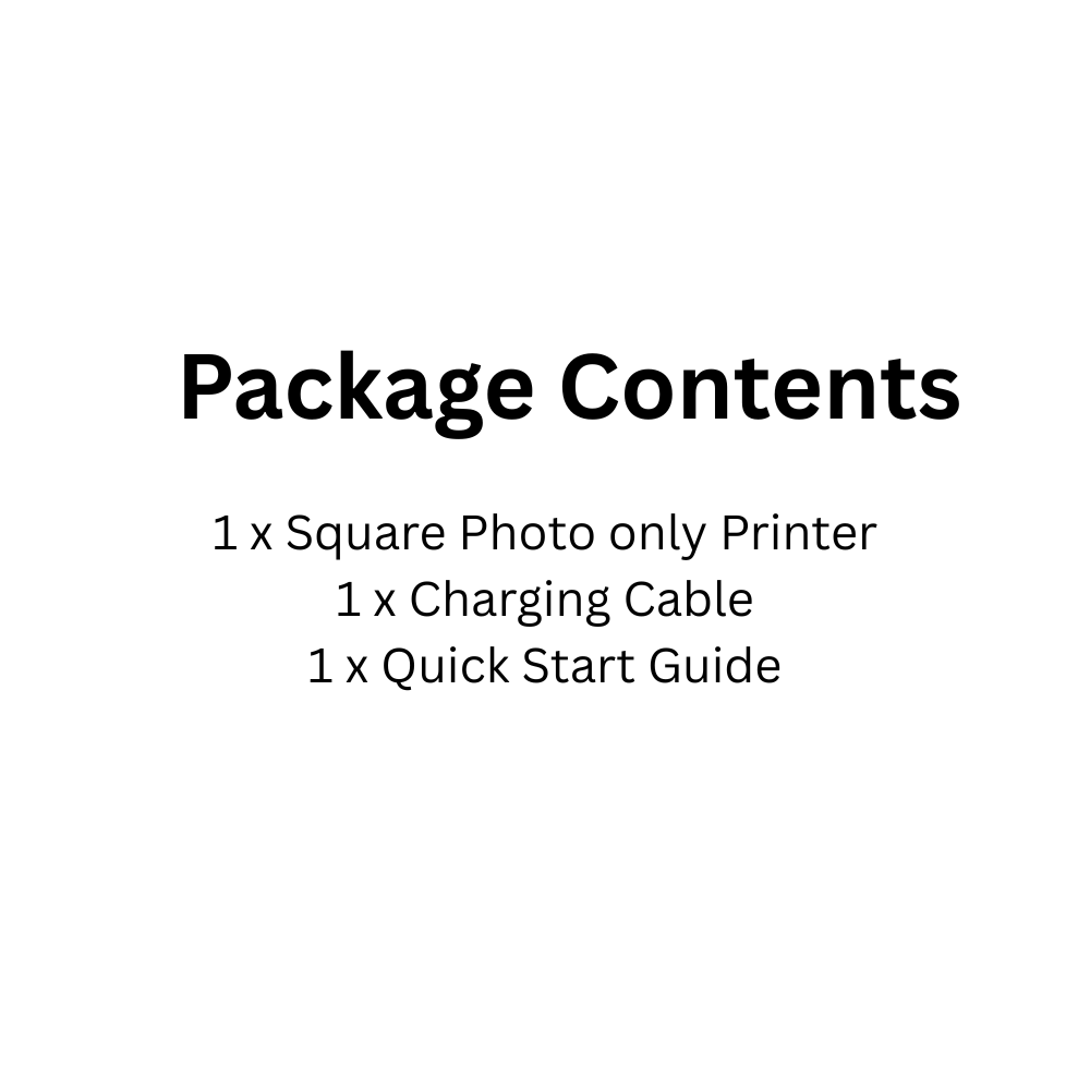 Smartphone Photo Printer with Instant Square Film Output