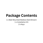 Retro Lockable Mailbox for Villa or Home Dark Brown