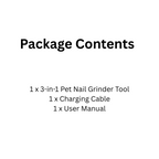 Rechargeable 3-in-1 Pet Nail Grinder and Grooming Tool