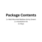Retro Lockable Mailbox for Villa or Home Army Green