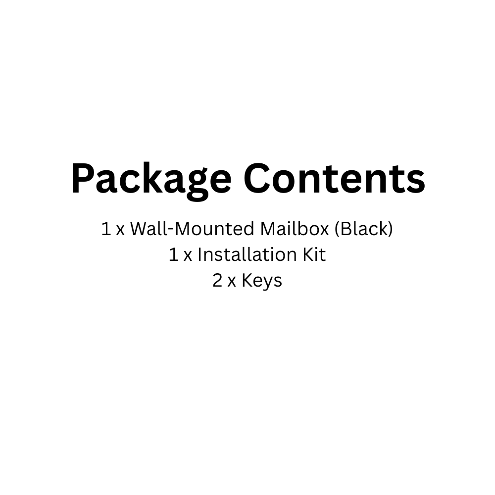 Retro Lockable Mailbox for Villa or Home Black
