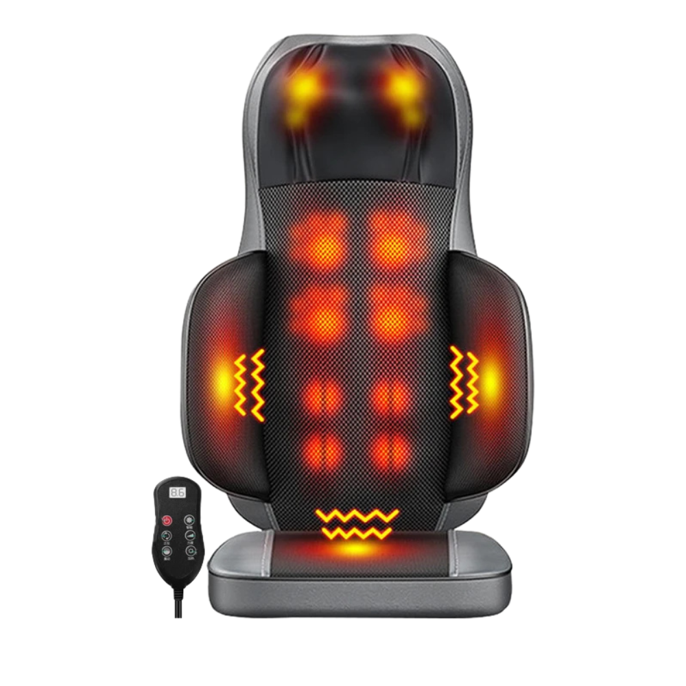 Portable Electric Massage Chair Pad , Deep Kneading, Heat Therapy, Vibration for Home & Office
