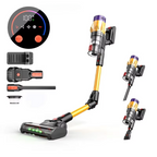 Wireless Handheld Vacuum Cleaner with Folding Rod and Display