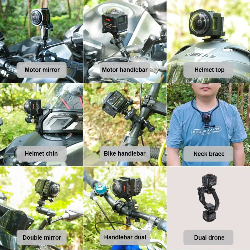 4K 360° Action Camera with Waterproof Mounts & Extreme Accessories