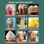 20W DIY Ice Cream & Sorbet Maker with 1L Capacity and Knob Control for Home Use