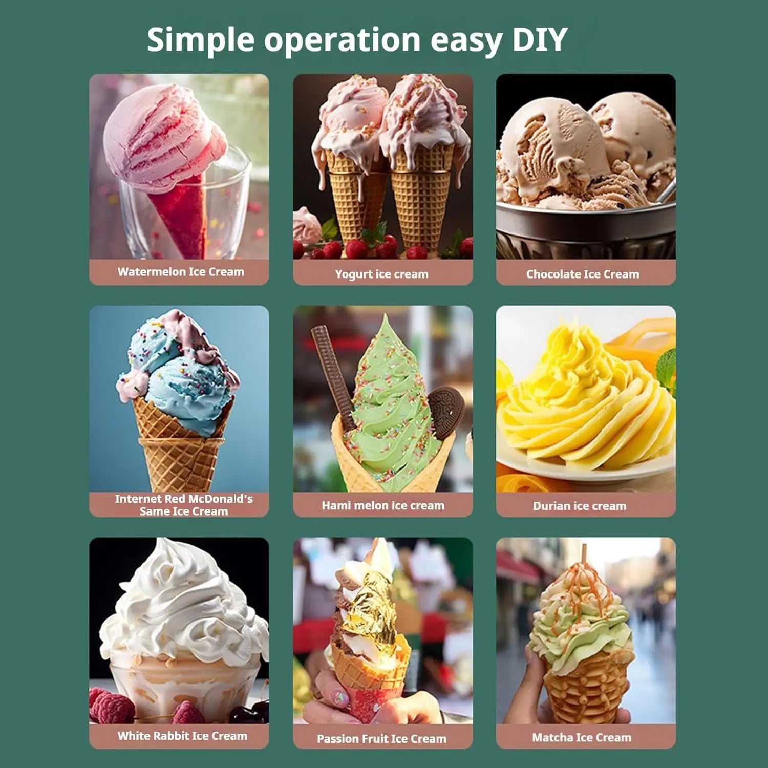 Portable 1L Ice Cream & Yogurt Maker – Easy Soft Serve at Home