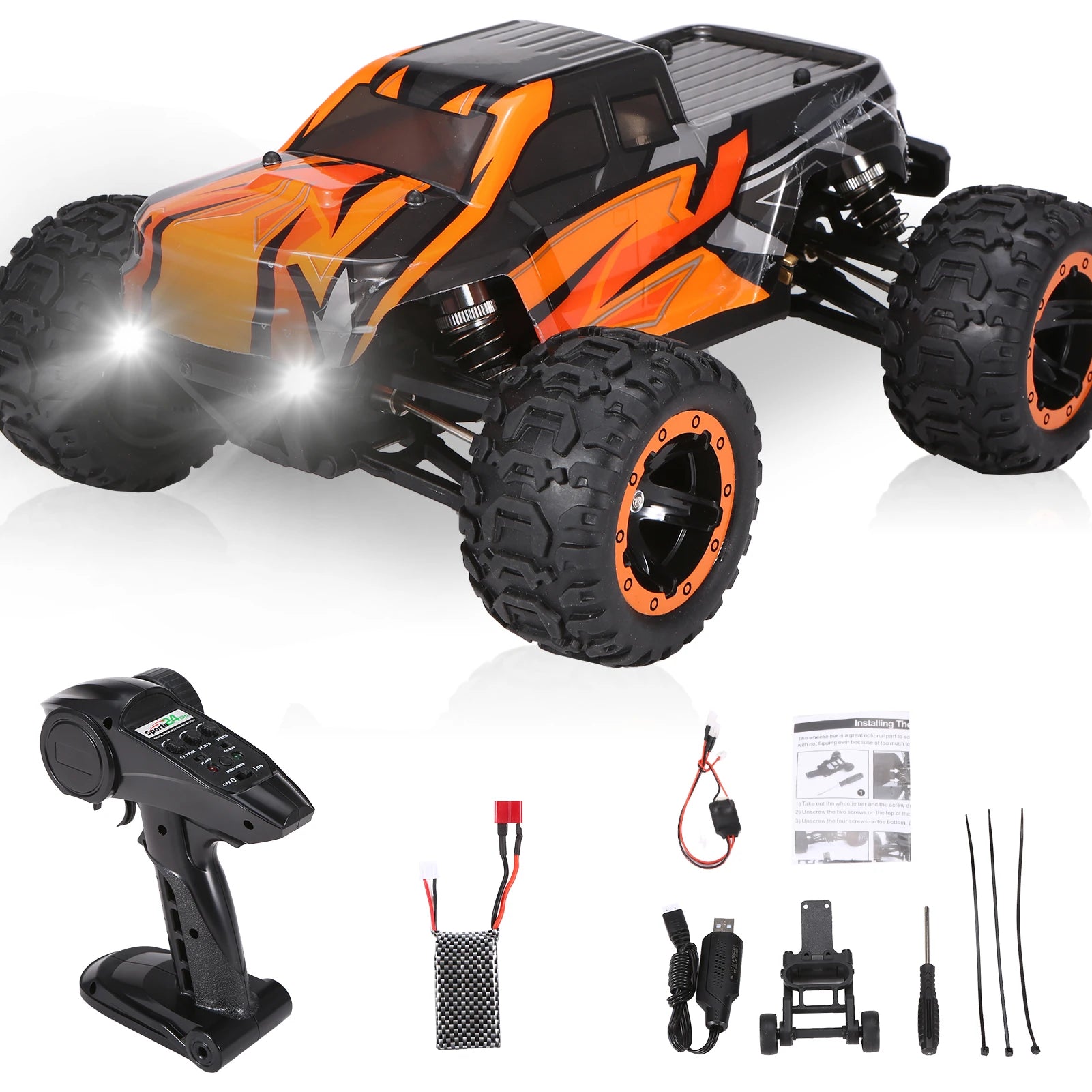 1:16 4WD RC Car with 2840 Brushless Motor – 45km/h High-Speed Off-Road Vehicle