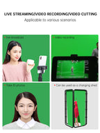 2.4x4m Foldable Green Screen Frame with Backdrop for Studio & Streaming - SH-BJQ-2440-A
