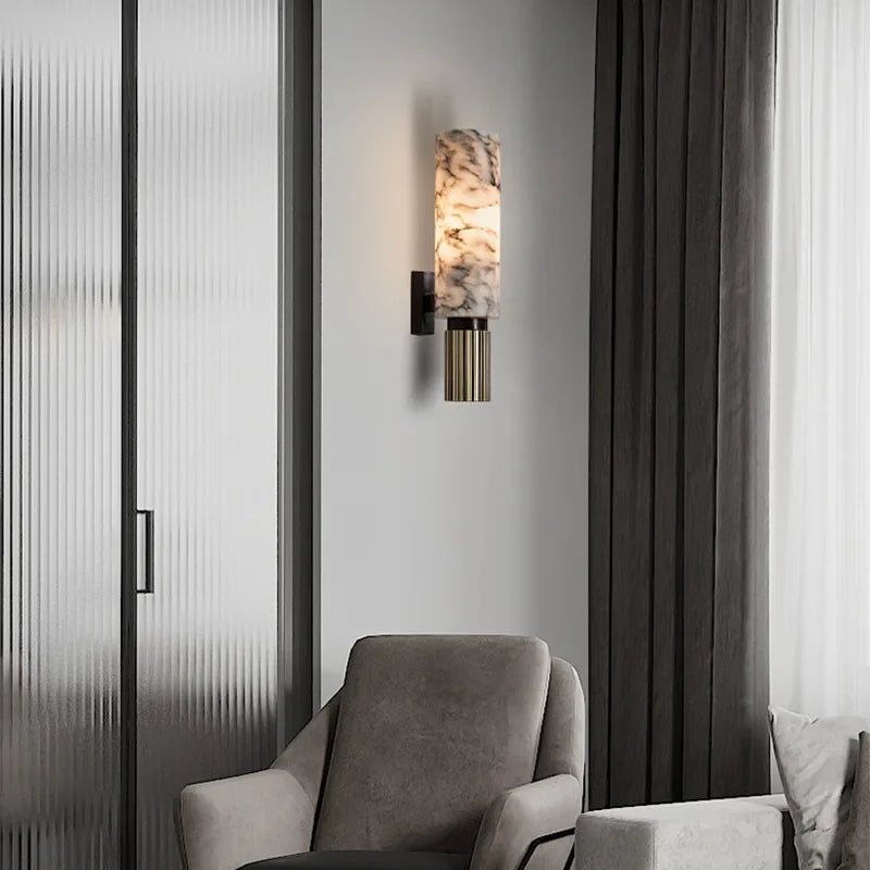 Modern Marble Wall Lamp for Bedroom or Living Room