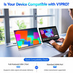 16" Portable 2.5K Gaming Monitor with 144Hz, 100% sRGB, USB-C & Mini HDMI – For PS5, Switch, PC