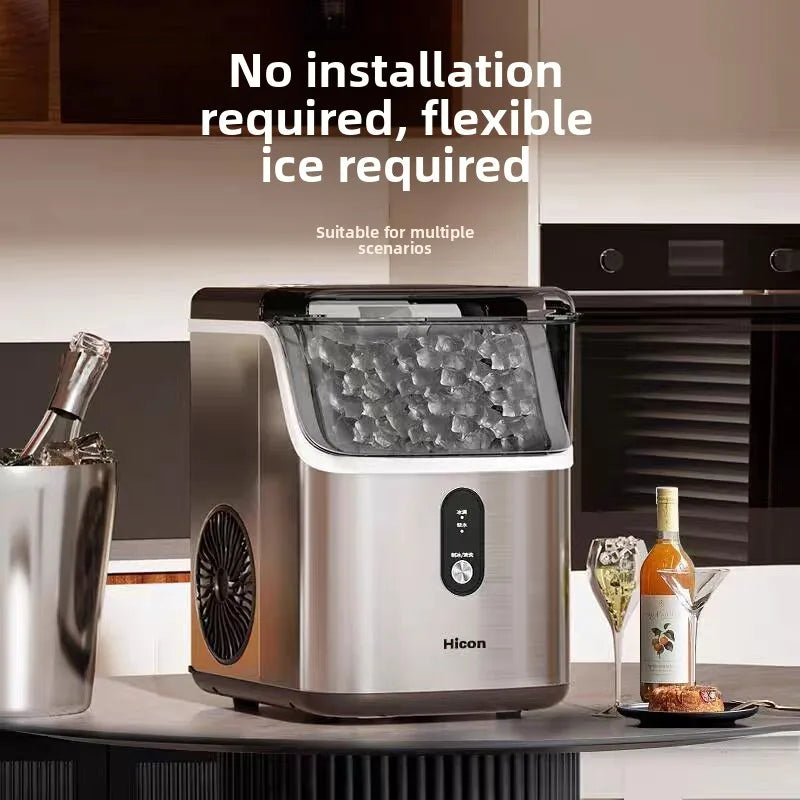 Portable Ice Maker with Self-Cleaning & Quick 9-Min Ice Making for Home Countertops
