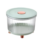 10KG Clear Plastic Food Storage Bin with Lid – Green