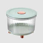 10KG Clear Plastic Food Storage Bin with Lid – Green