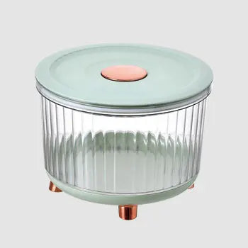10KG Clear Plastic Food Storage Bin with Lid – Green