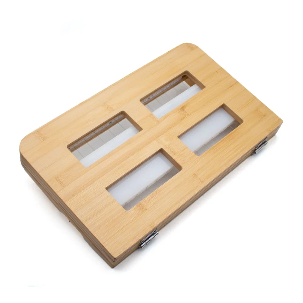 2-in-1 Bamboo Soap Cutter, 12-Bar Precision Slicer