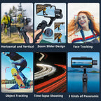Handheld Stabilizer with Zoom & Time-lapse for Smartphones