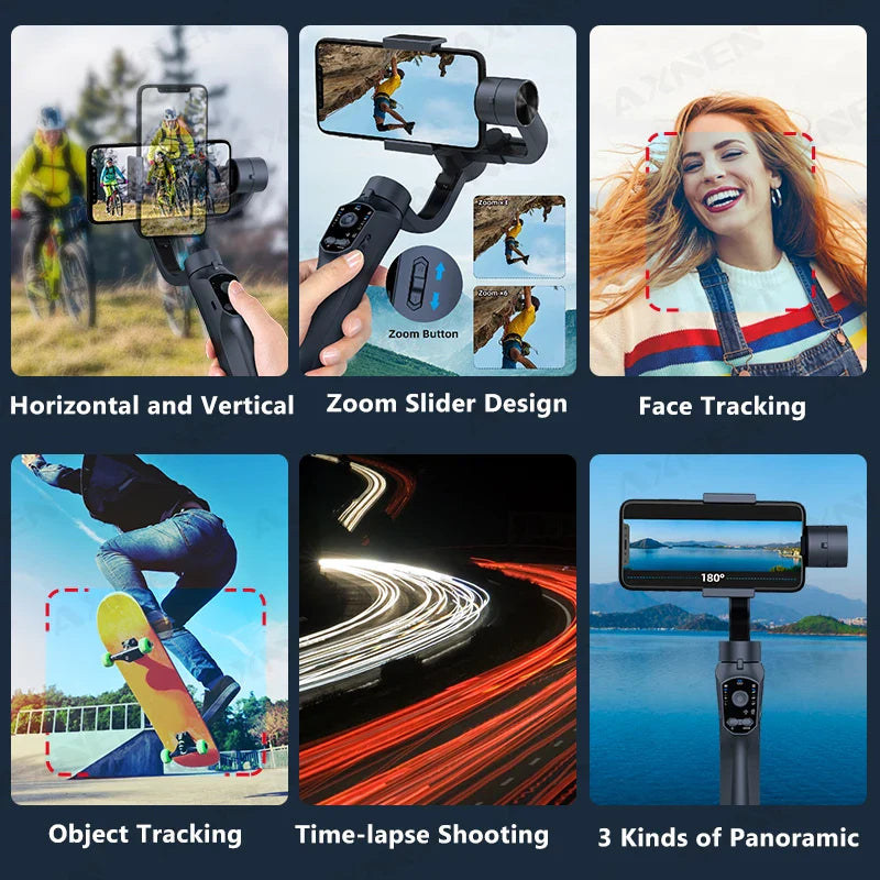 3-Axis Stabilizer for iPhone & Android with Object Tracking