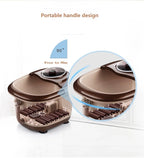 Brown Foot Bath Massager with Heat, Bubbles & Infrared Therapy
