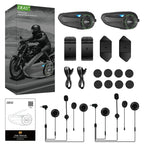 2-Pack Bluetooth Motorcycle Intercom Set with Music Sharing