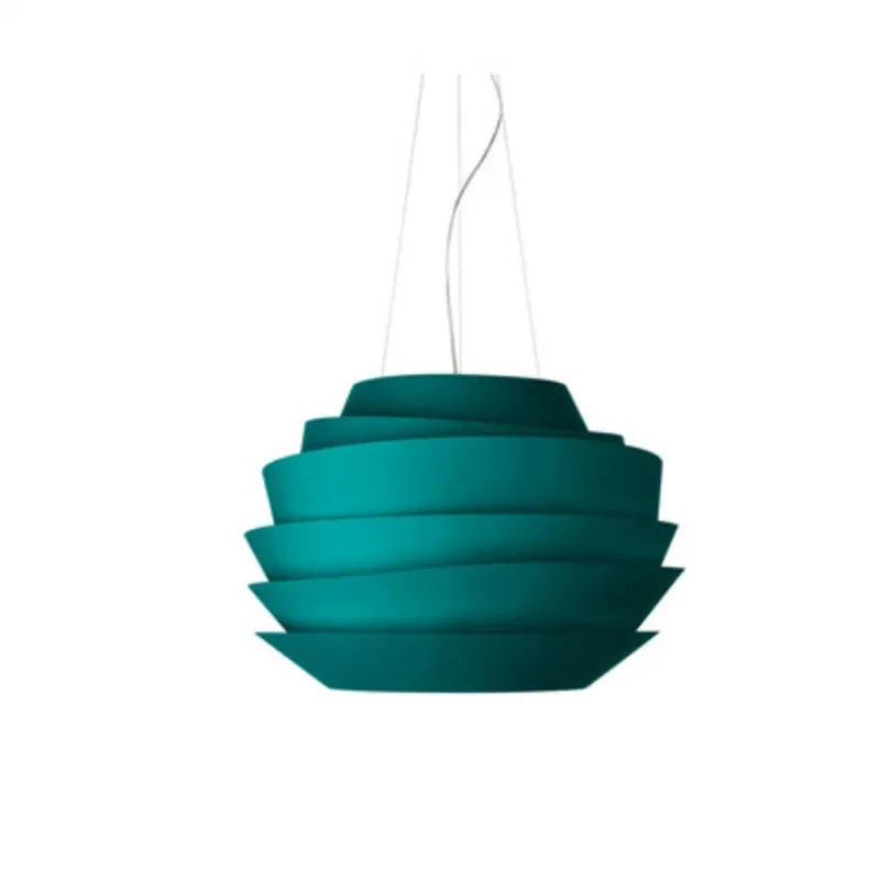 Hanging Metal Pendant Lamp for Kitchen or Studio Blue Dia48cm