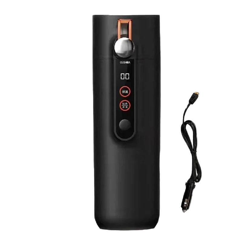 460ml Smart Travel Electric Hot Cup 12V/24V Portable Car Kettle with Adjustable 60-100°C Heating