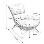 Outdoor Rattan Lounge Chair Semi-Reclining Retro Design for Comfortable Seating
