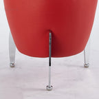 Minimalist Leather Changing Stool Small Space-Friendly Seat for Dressing Room or Office Reception
