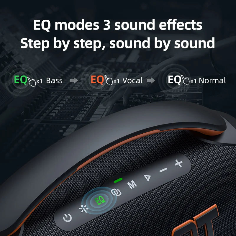 Rechargeable 60W Outdoor Bluetooth Speaker in Black Finish