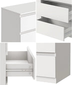 Modern Storage Cabinet with Smooth-Glide Drawers & Anti-Tip Design for Bedroom or Hallway