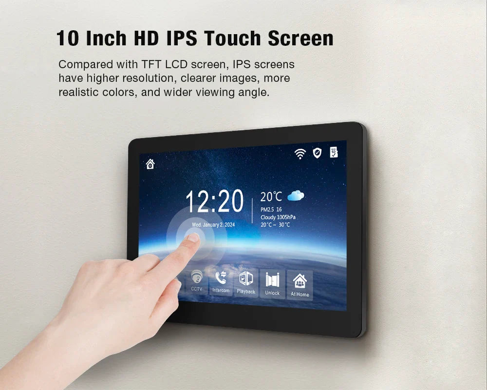 10-inch 1080P Wireless Video Intercom with Mobile Unlock R6-M535BA-B