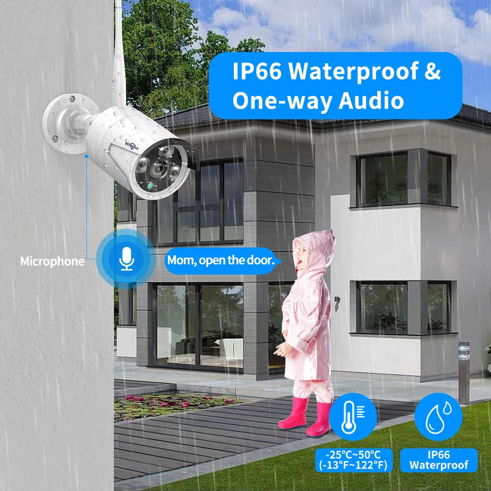 16CH Wireless CCTV Kit with AI Human Detection & Night Vision