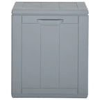 Portable 90L Outdoor Storage Chest – Rattan-Look Polypropylene, Grey Finish