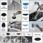 Rechargeable Bathroom Scrubber – Multifunctional Spin Brush for Home Cleaning