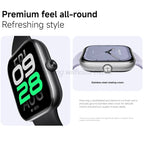 Bluetooth Smartwatch with 2.07" AMOLED Display & 24-Day Battery - Gray n Black Strap