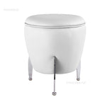 Minimalist Leather Changing Stool Small Space-Friendly Seat for Dressing Room or Office Reception