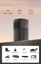 Handheld Home Theater Projector with Auto Focus & Speakers