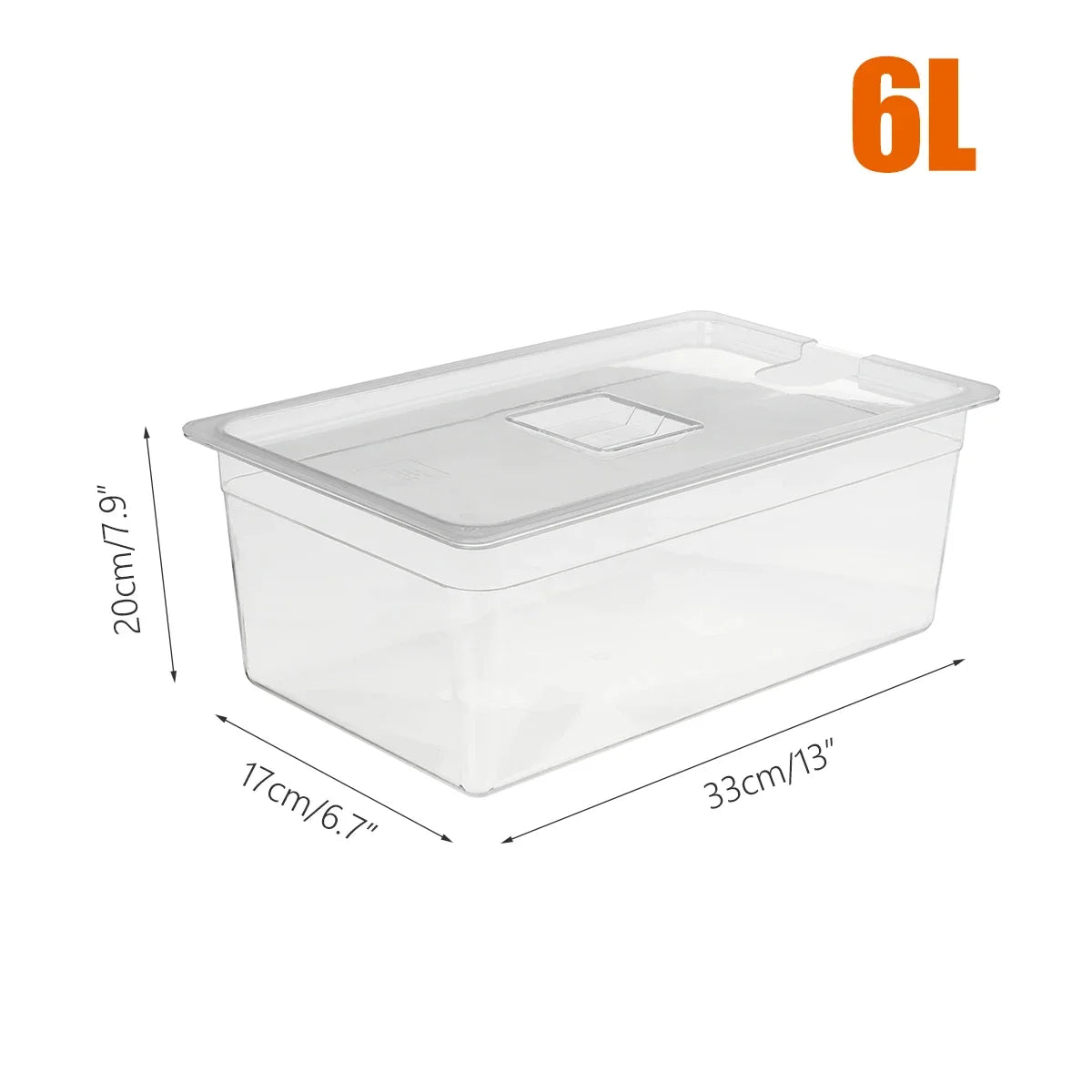 11L Sous Vide Water Tank with Lid for Slow Cooking