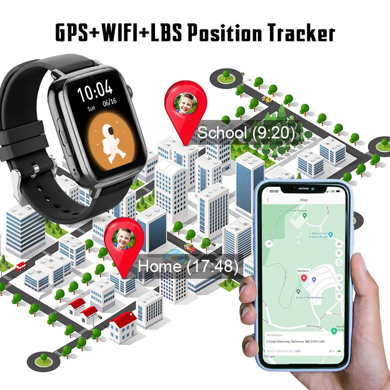 1.91" Smart Watch with Video Call, Step Counter, WiFi & Remote Monitoring – IP67 Waterproof