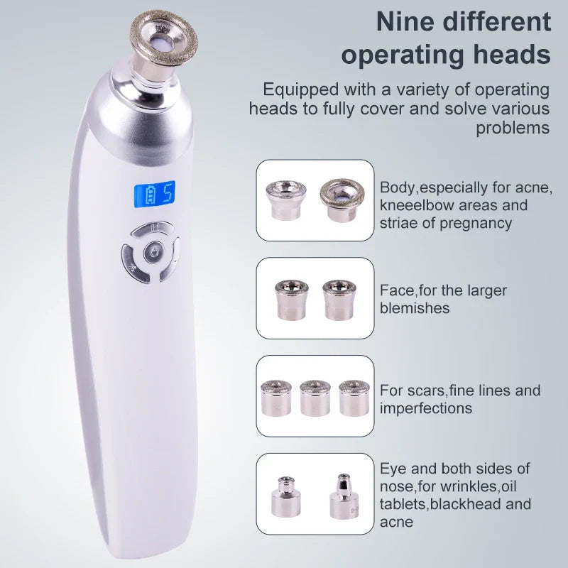 Skin Resurfacing & Blackhead Removal Tool with Microdermabrasion Head