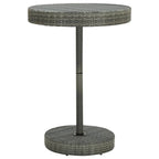 Outdoor Round Poly Rattan Garden Table 106cm – Weather-Resistant & Stylish Grey Design