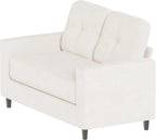 Modern 2-Seater Loveseat Sofa 132cm Tufted Back, Upholstered Small Couch for Living Room & Apartments