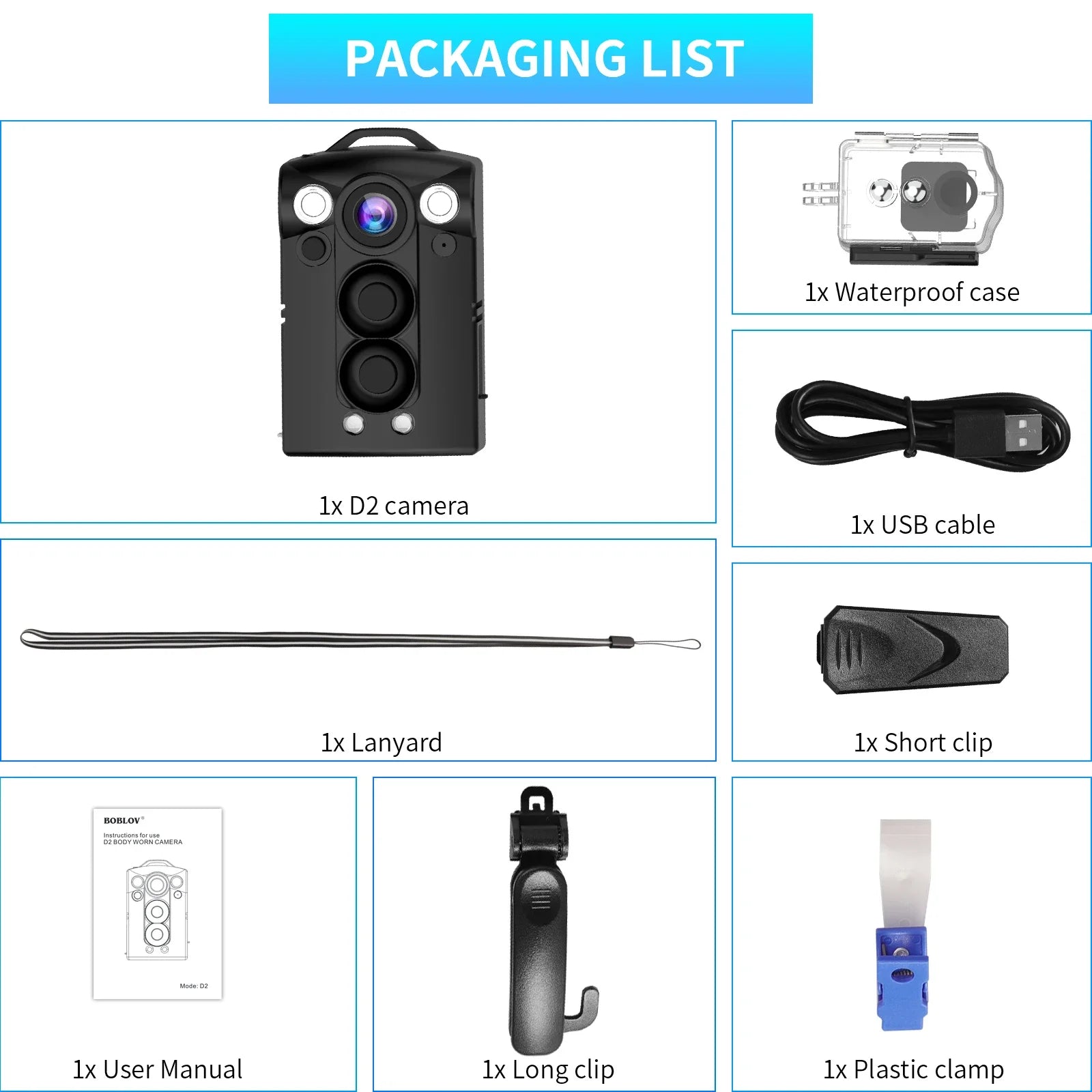 1080p Portable Mini Body Camera with Night Vision and Waterproof Case