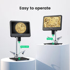 10.1" LCD Digital Microscope with 260X Zoom & LED Lights
