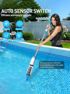 Portable Handheld Pool Cleaner with Adjustable Pole for Spas and Bathtubs