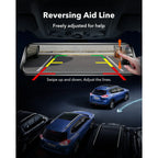 10" 4K Mirror Dash Cam with Rear Camera & GPS