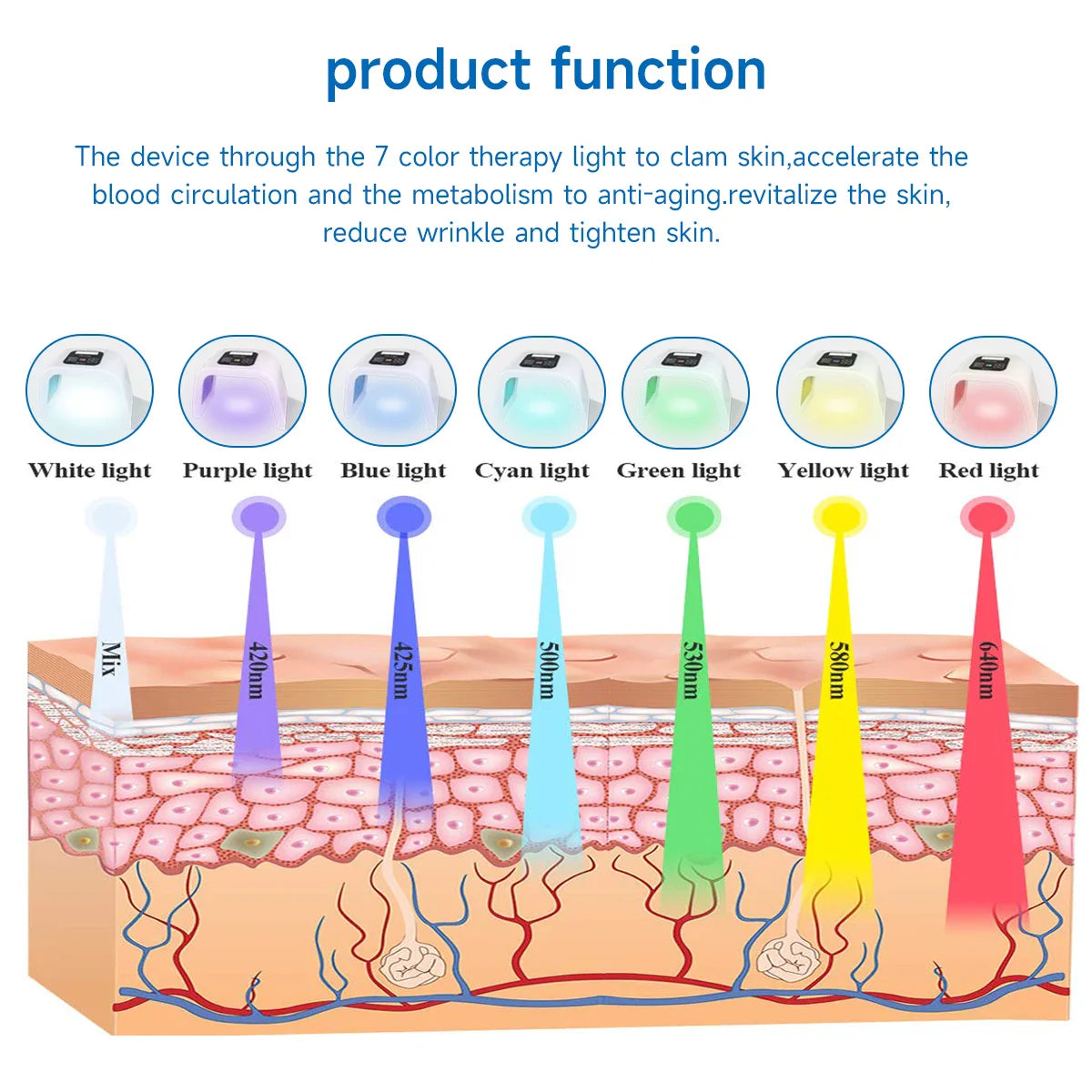 LED Light Therapy Facial Mask – Anti-Aging AU Plug